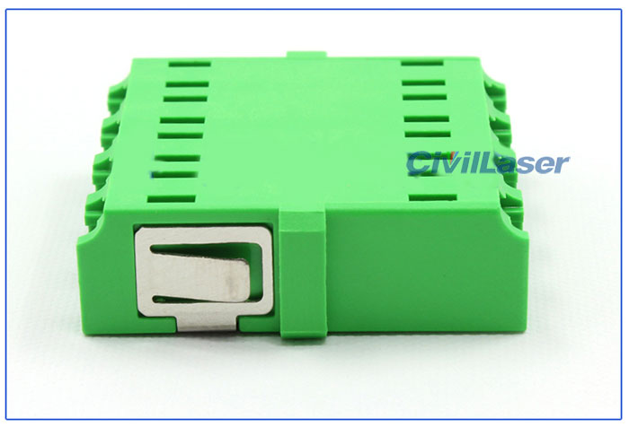 APC Connector LC 녹색 Singal Mode Four Core Fiber Optic Adapter